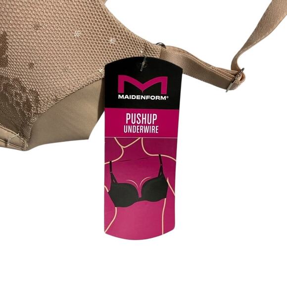 Maidenform Womens Bra Size 36B Push Up Seamless Underwire Lace Padded P00732 - Picture 7 of 8